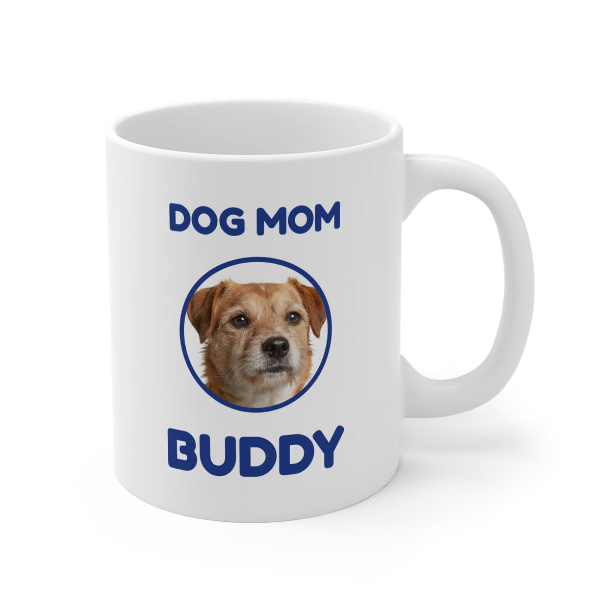 Custom Pet Photo Mug with Name - Dog Mom, Cat Dad Picture Coffee Mug