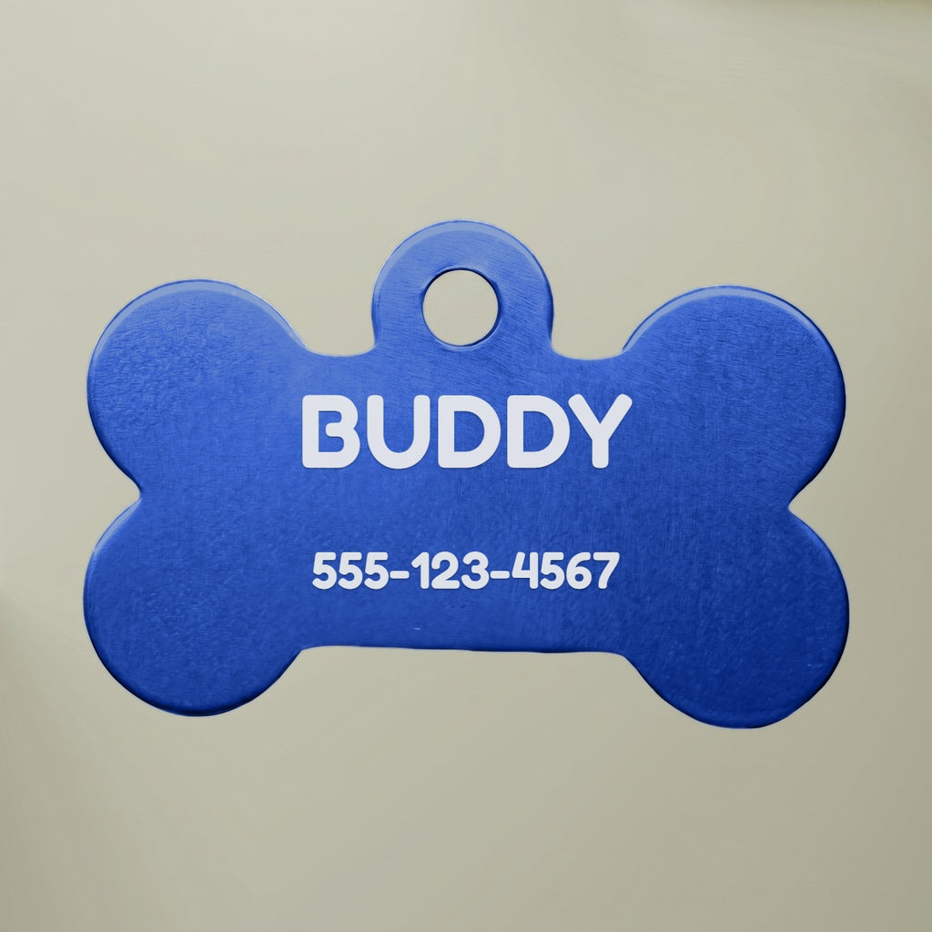 Engraved Dog & Cat ID Tag - Custom Name and Phone Number