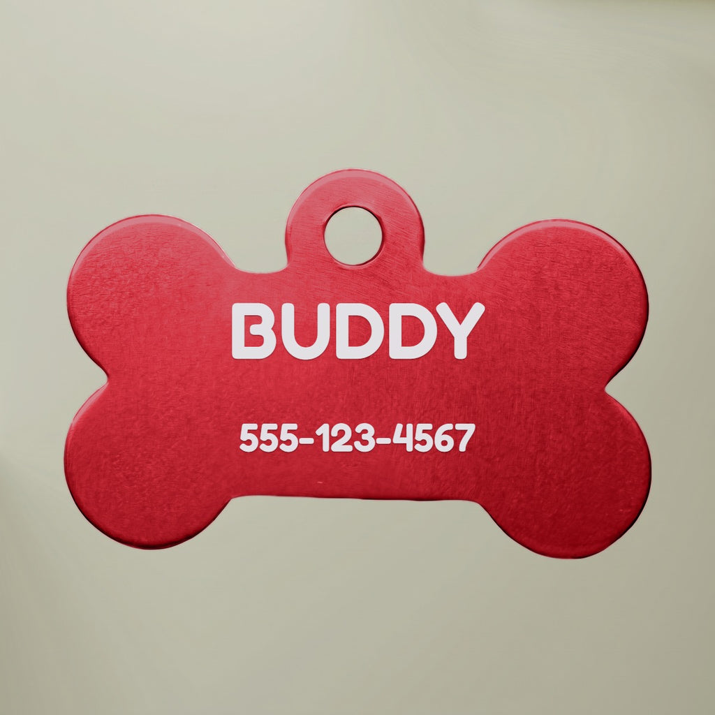 Engraved Dog & Cat ID Tag - Custom Name and Phone Number