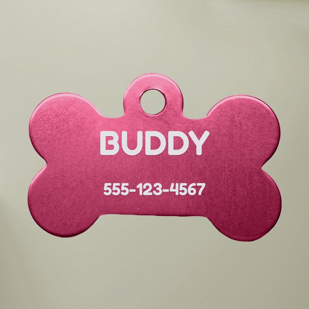Engraved Dog & Cat ID Tag - Custom Name and Phone Number
