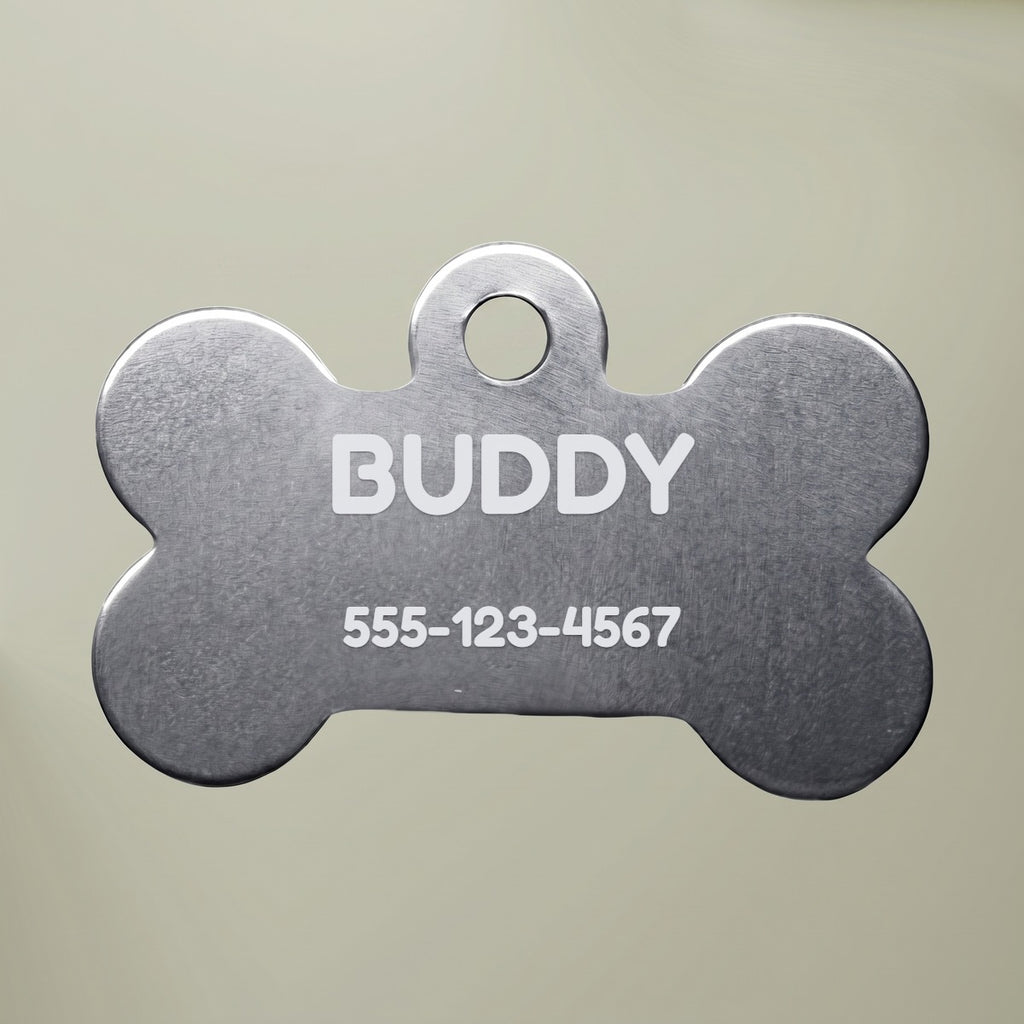 Engraved Dog & Cat ID Tag - Custom Name and Phone Number