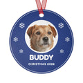 Custom Pet Photo Christmas Ornament with Name - Dog & Cat Picture Ornament 2026